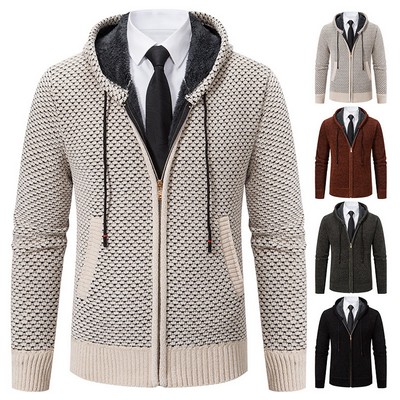 Men's Full Zip Hoodie Winter Cardigan Sweater