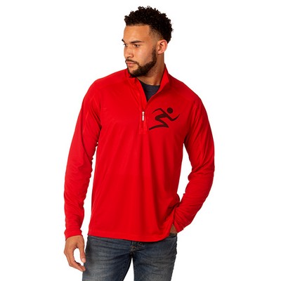 Zorrel® Boston Quarter Zip Syntrel™ Men's Interlock Pullover Sweater